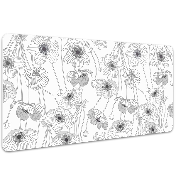 Large desk mat for children Poppies