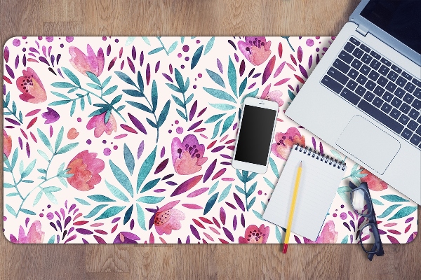 Large desk pad PVC protector Vintage poppies
