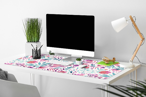 Large desk pad PVC protector Vintage poppies