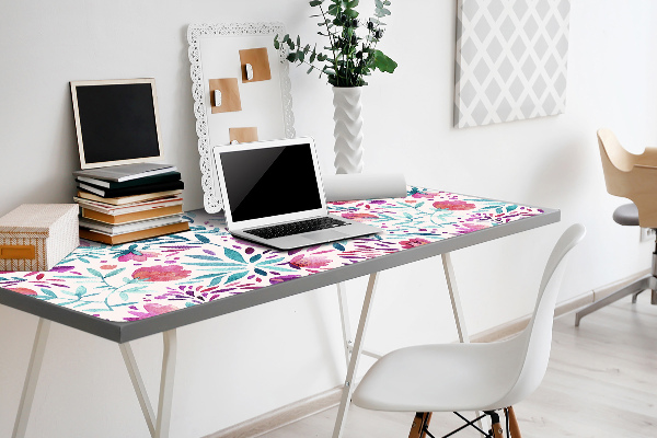 Large desk pad PVC protector Vintage poppies