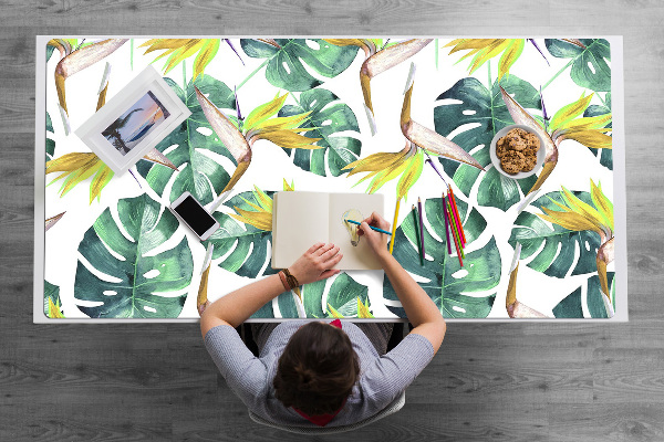 Full desk pad exotic leaves