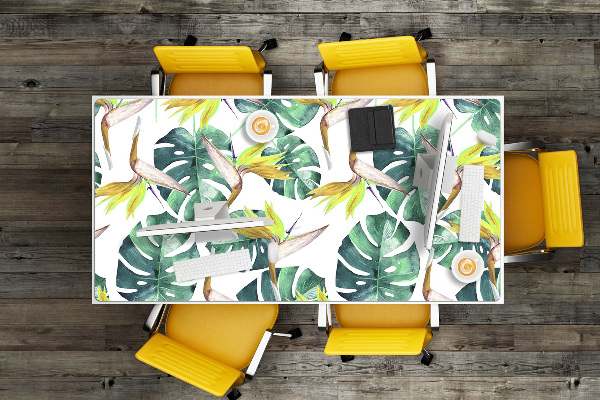 Full desk pad exotic leaves
