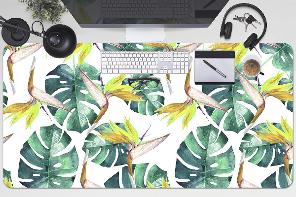Full desk pad exotic leaves