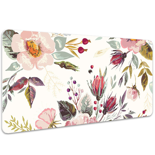 Large desk pad PVC protector Field flowers