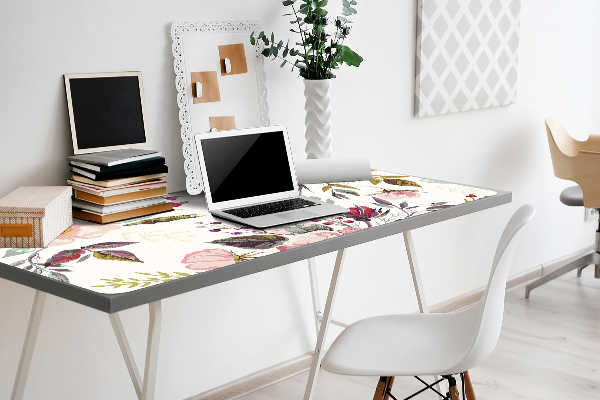 Large desk pad PVC protector Field flowers