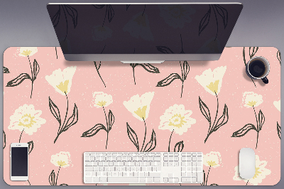 Full desk protector delicate flowers