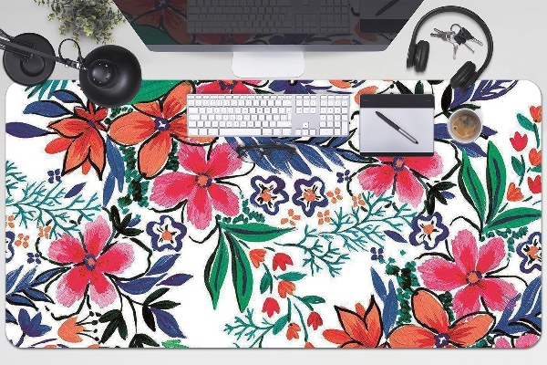 Desk pad Colorful flowers
