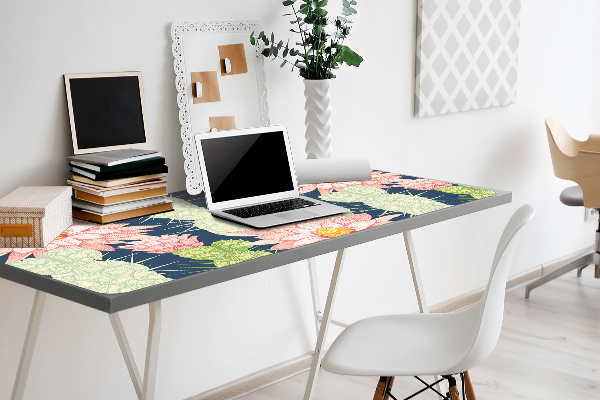 Full desk mat cactus flowers