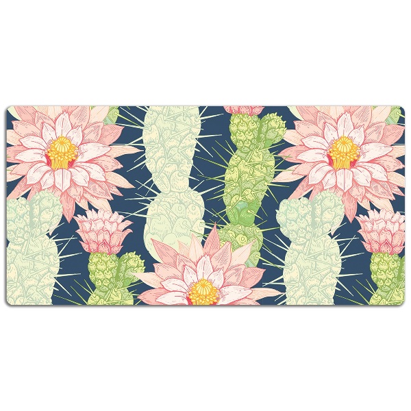 Full desk mat cactus flowers