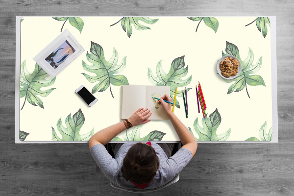 Full desk pad tropical leaves