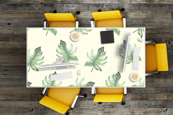 Full desk pad tropical leaves