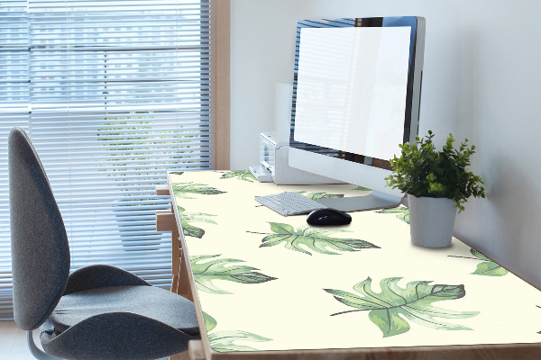 Full desk pad tropical leaves