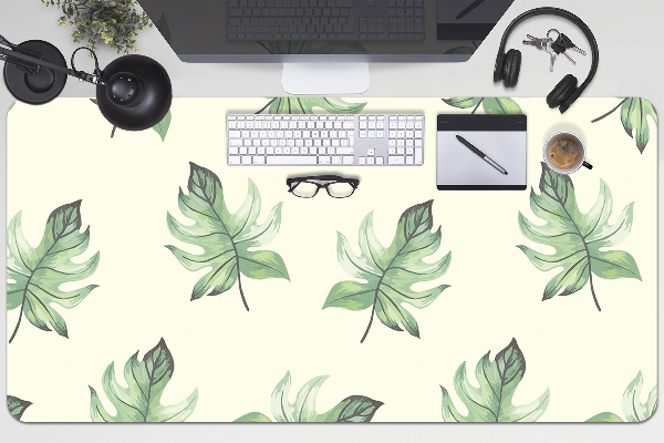 Full desk pad tropical leaves