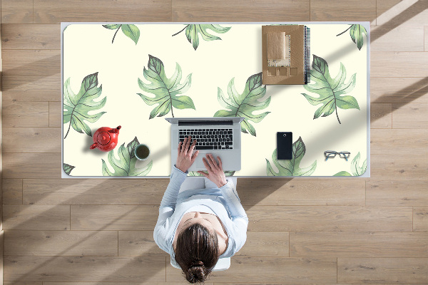 Full desk pad tropical leaves