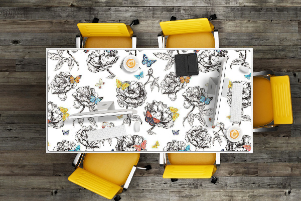 Large desk mat for children Butterflies