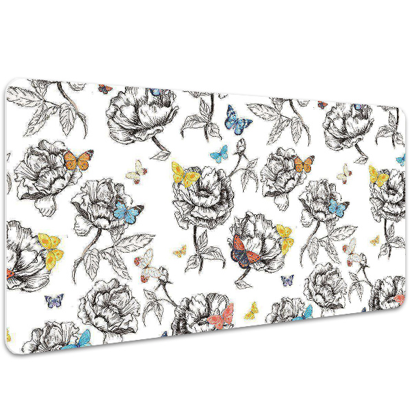 Large desk mat for children Butterflies