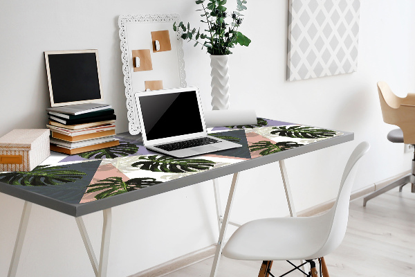 Large desk mat table protector monster pattern