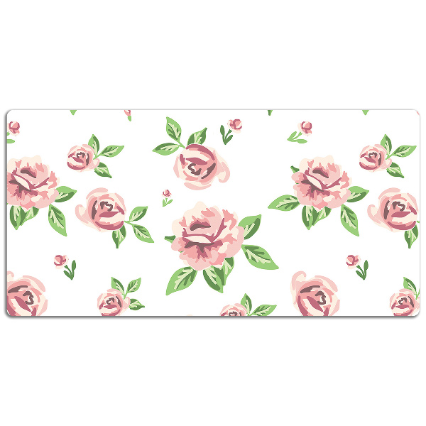 Full desk protector pastel flowers
