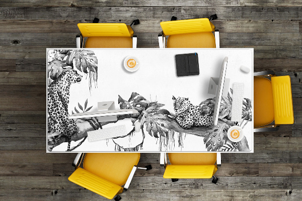 Full desk pad Cheetahs on a branch