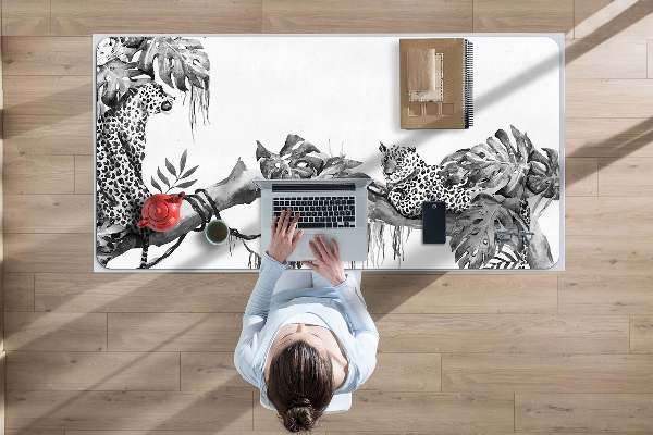 Full desk pad Cheetahs on a branch