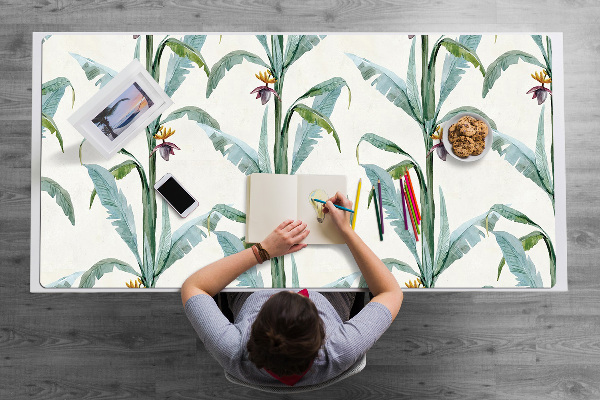 Desk mat tropical plants