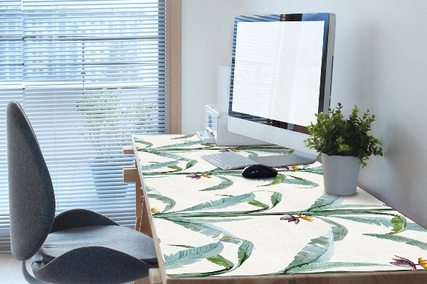 Desk mat tropical plants