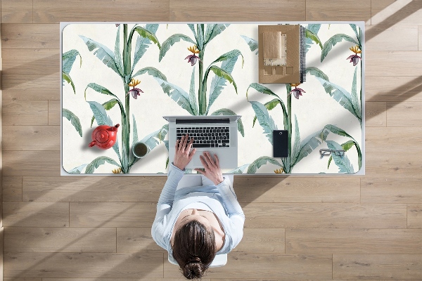 Desk mat tropical plants