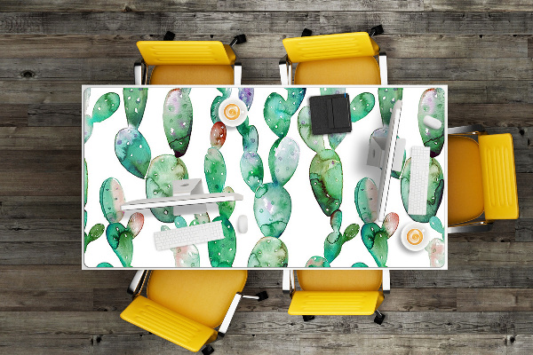 Full desk protector cacti Watercolor