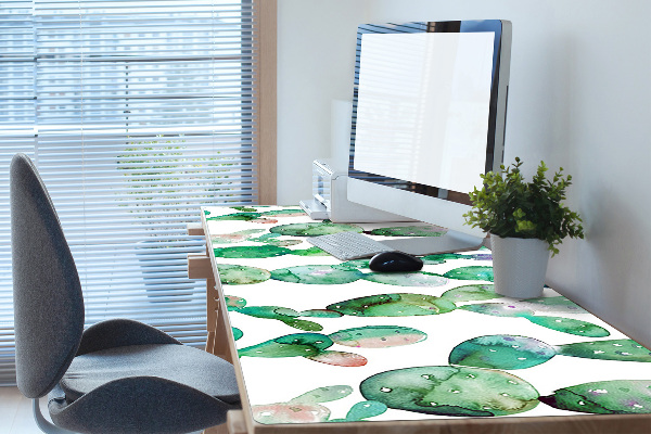 Full desk protector cacti Watercolor
