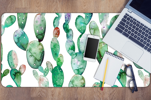 Full desk protector cacti Watercolor