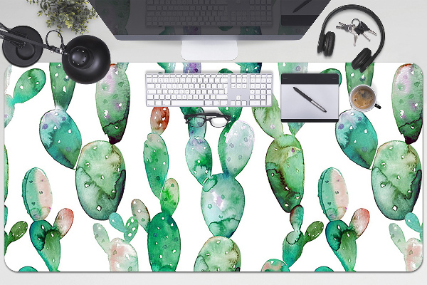 Full desk protector cacti Watercolor