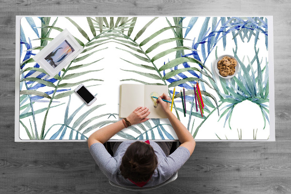 Full desk pad tropical leaves