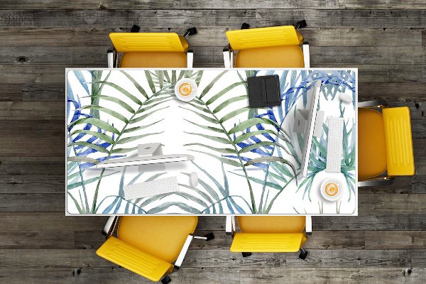 Full desk pad tropical leaves
