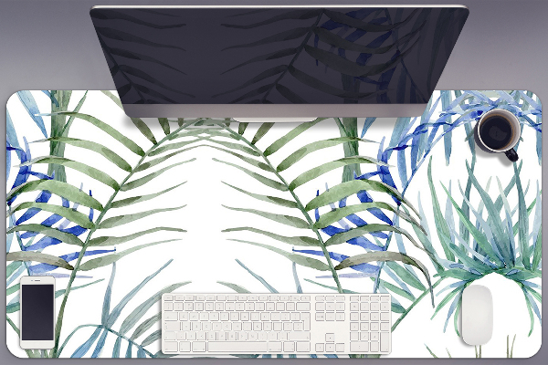 Full desk pad tropical leaves