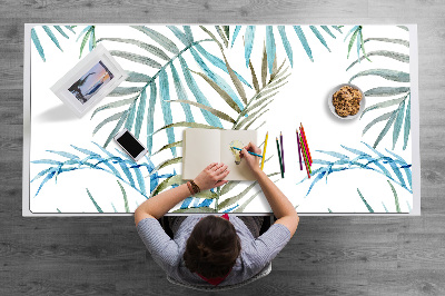 Full desk pad tropical leaves