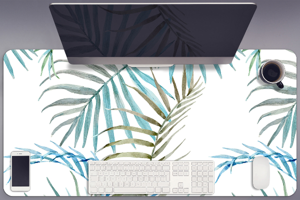 Full desk pad tropical leaves