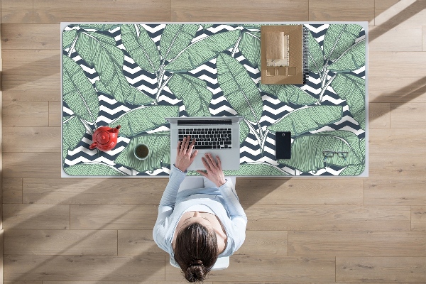 Full desk pad tropical leaves