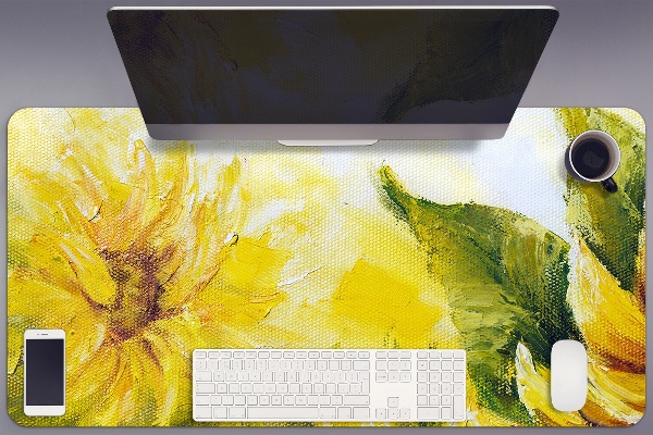 Large desk mat for children Sunflowers