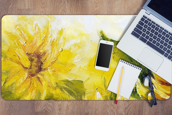 Large desk mat for children Sunflowers