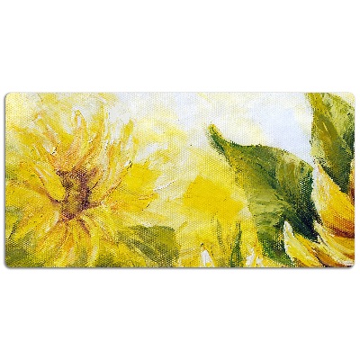 Large desk mat for children Sunflowers