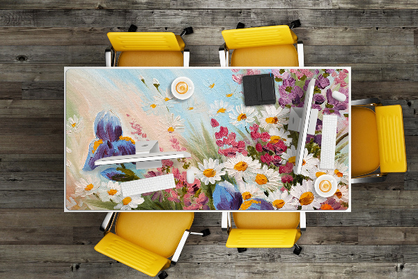 Large desk mat for children A field meadow