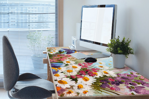 Large desk mat for children A field meadow