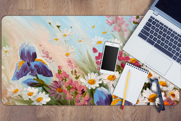 Large desk mat for children A field meadow
