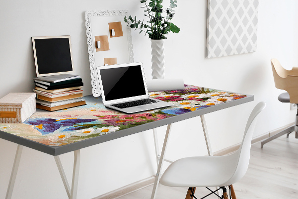 Large desk mat for children A field meadow