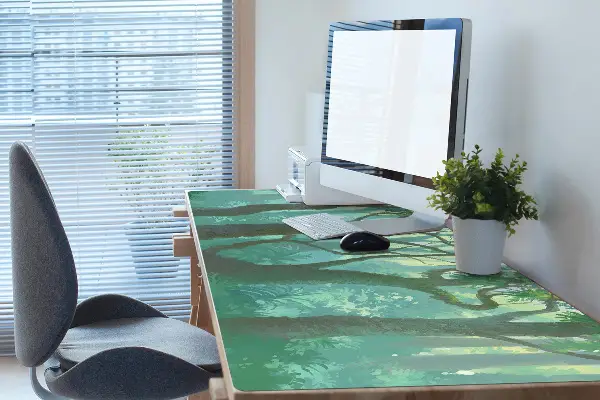 Large desk mat for children dark forest
