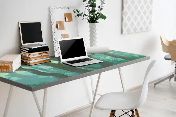 Large desk mat for children dark forest