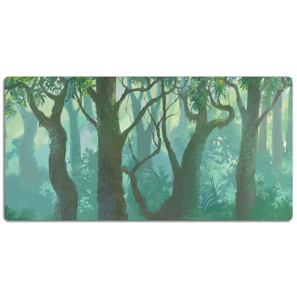 Large desk mat for children dark forest