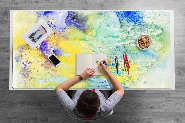 Full desk mat colorful spots