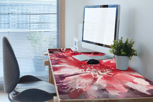 Full desk mat red flower