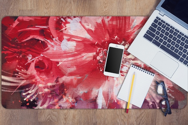 Full desk mat red flower